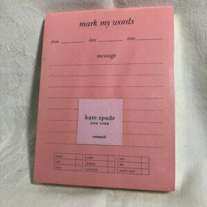 mark my words.......Kate Spade New York 125-page Notepad with Gold edged pages